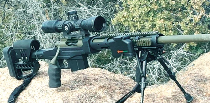 SafeShoot Device attached to a rifle